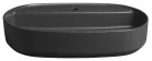Isvea INFINITY OVAL kerámiamosdó, 60x40cm, antracit