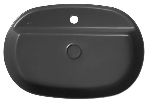 Isvea INFINITY OVAL kerámiamosdó, 60x40cm, antracit