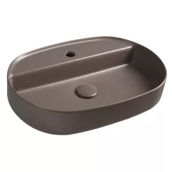 Isvea INFINITY OVAL kerámiamosdó, 60x40cm, taupe