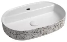 Isvea INFINITY OVAL kerámiamosdó, 60x40cm, terrazzo