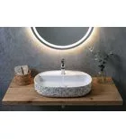 Isvea INFINITY OVAL kerámiamosdó, 60x40cm, terrazzo