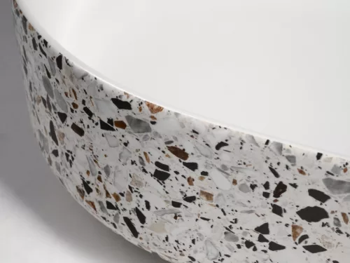 Isvea INFINITY OVAL kerámiamosdó, 60x40cm, terrazzo