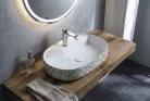 Isvea INFINITY OVAL kerámiamosdó, 60x40cm, terrazzo