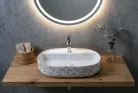Isvea INFINITY OVAL kerámiamosdó, 60x40cm, terrazzo
