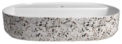 Isvea INFINITY OVAL kerámiamosdó, 60x40cm, terrazzo