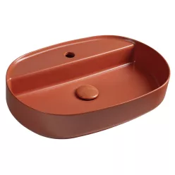 Isvea INFINITY OVAL kerámiamosdó, 60x40cm, terrakotta