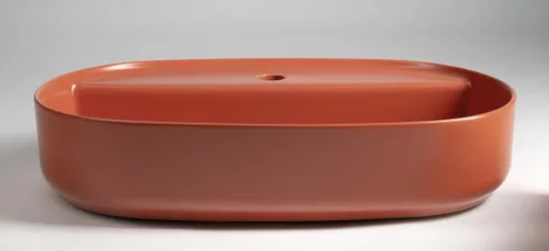 Isvea INFINITY OVAL kerámiamosdó, 60x40cm, terrakotta