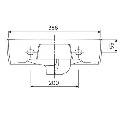 Kolo Rekord szögletes beépíthető mosdó csaplsukkal 40 cm fehér (K91942000)
