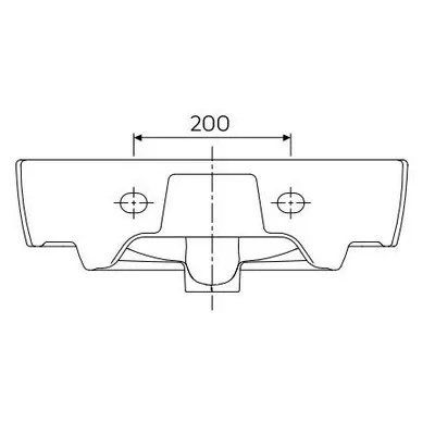 Kolo Rekord szögletes beépíthető mosdó csaplsukkal 50 cm fehér (K91952000)