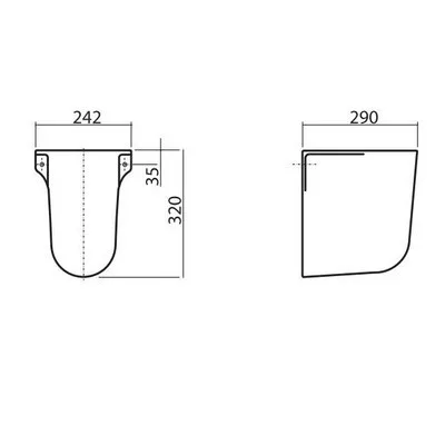Kolo Rekord szifontakaró fehér 50 55 60 cm mosdókhoz (K97100000)
