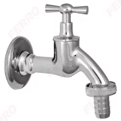   Ferro krómozott kerti csap fém tömlővéggel, 1/2" (KCC1B)