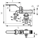 Ferro F-Comfort kerti csap, karos, 2 kimenettel, 1/2" (KCD1)
