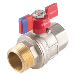   FERRO KFPM101 F-Power nikkelmentes golyóscsap 3/8", PN30, sárgaréz, pillangókarral (KFPM101)