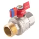 FERRO KFPM101 F-Power nikkelmentes golyóscsap 3/8", PN30, sárgaréz, pillangókarral (KFPM101)