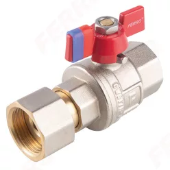   Ferro f-power golyóscsap pillangókarral 3/4" bb fél-hollanderes menettel/víz, 50% glikol, sűrített levegő (KFPM2SG)