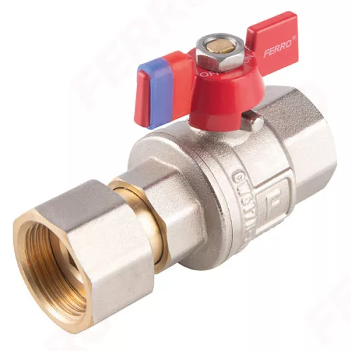Ferro f-power golyóscsap pillangókarral 3/4" bb fél-hollanderes menettel/víz, 50% glikol, sűrített levegő (KFPM2SG)