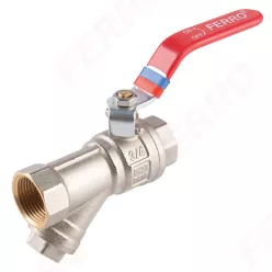   Ferro f-power golyóscsap szűrővel, lapátkarral, 3/4" (KFPZF2)