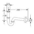 KLUDI CSŐSZIFON MOSDÓHOZ ÁLL.220MM