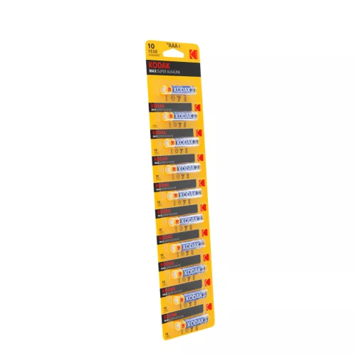 Kodak Max Alkáli Mikro Elem AAA (1,5V) B10 (kartella)