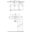 Kolo Twins beépíthető mosdó 50 cm L51150000