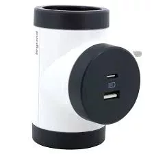 Legrand - Kettős 2P+F elosztódugó USB-A + USB-C, fehér IP20