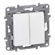 Niloé váltókapcsoló 10 AX + nyomó 6 A - 250 V±, fehér (764509)