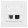 Niloé RJ11 + RJ45 Cat.5 UTP csatlakozóaljzat, fehér (764570)