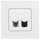 Niloé RJ11 + RJ45 Cat.5 UTP csatlakozóaljzat, fehér (764570)