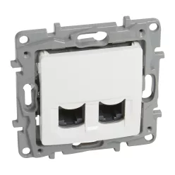 Niloé 2xRJ45 Cat.6 UTP csatlakozóaljzat, fehér (764574)