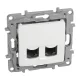 Niloé 2xRJ45 Cat.6 UTP csatlakozóaljzat, fehér (764574)