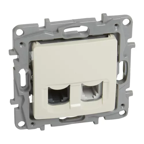 Niloé RJ11 + RJ45 Cat.5 UTP csatlakozóaljzat, bézs (764670)