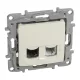 Niloé RJ11 + RJ45 Cat.5 UTP csatlakozóaljzat, bézs (764670)