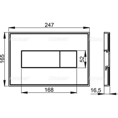 Alcaplast M1371 nyomólap acél matt (M1371)