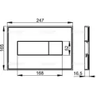 Alcaplast M1374 nyomólap króm fekete (M1374)