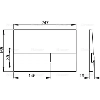 Alcaplast M1710 8 nyomólap fehér fekete (M1710-8)