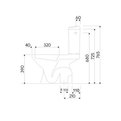 Kolo Idol monoblokkos WC szett hátsó kifolyású M13200000