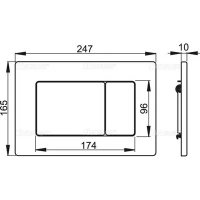 Alcaplast M279 nyomólap fém (M279)