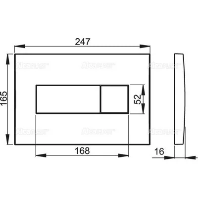 Alcaplast M371S szenzoros nyomólap fém (M371S)