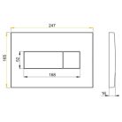 Alcaplast M378 két mennyiséges nyomólap fekete (M378)