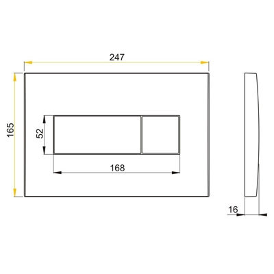 Alcaplast M378 két mennyiséges nyomólap fekete (M378)