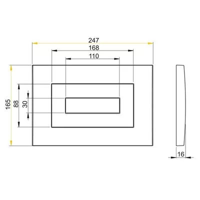 Alcaplast M472 kétmennyiséges nyomólap matt króm felület (M472)