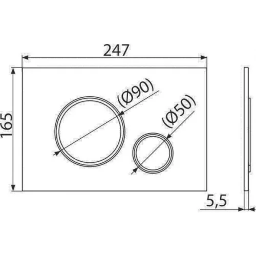Alcaplast M770 nyomólap fehér króm kombináció M770