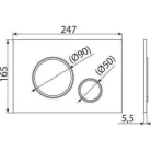Alcaplast M776 nyomólap matt fehér fényes króm kombináció M776