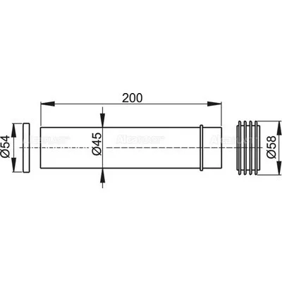 Alcaplast befolyócső tömítéssel tartozékokkal (M901)