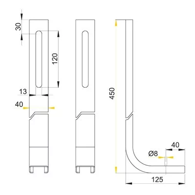 Alcaplast M90 lábak A100-as beépíthető WC tartályhoz (M90)