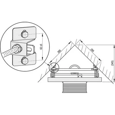 Alcaplast sarokrögzítő adapter (M918)