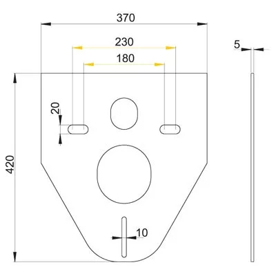 Alcaplast M91 hangszigetelő lemez beépített tartályhoz (M91)