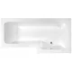 M-Acryl Linea aszimmetrikus kád lábbal 160x70/85 jobbos MAC-12143 rajza