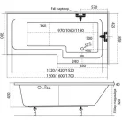 M-Acryl Linea aszimmetrikus kád képe