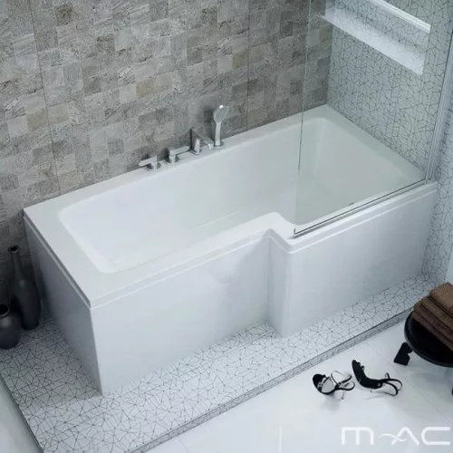 M-Acryl Linea aszimmetrikus kád lábbal 160x70/85 jobbos MAC-12143